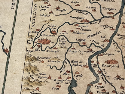 Carte ancienne Clermont Auvergne