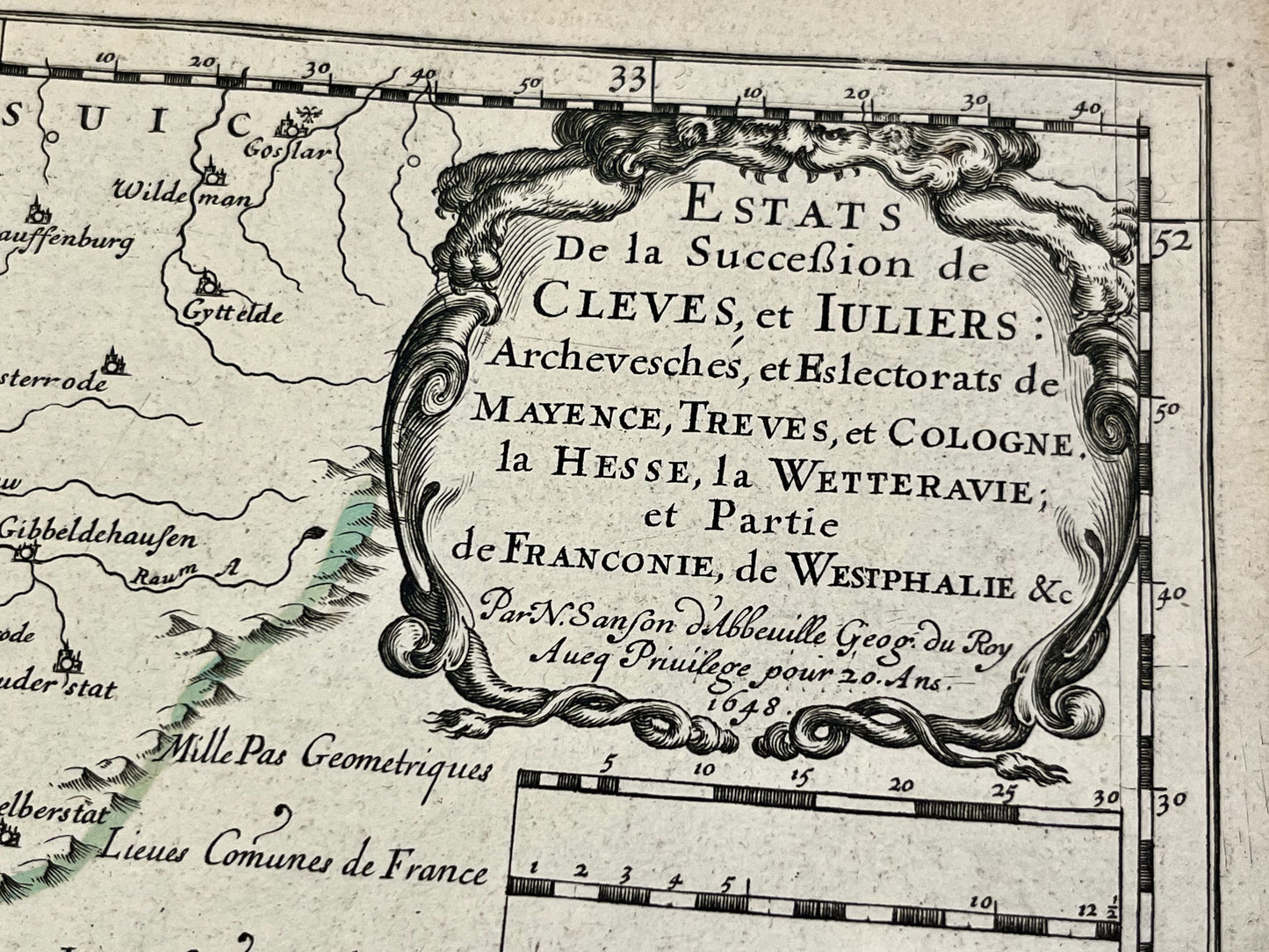 Carte ancienne Cleves Iuliers par Nicolas Sanson