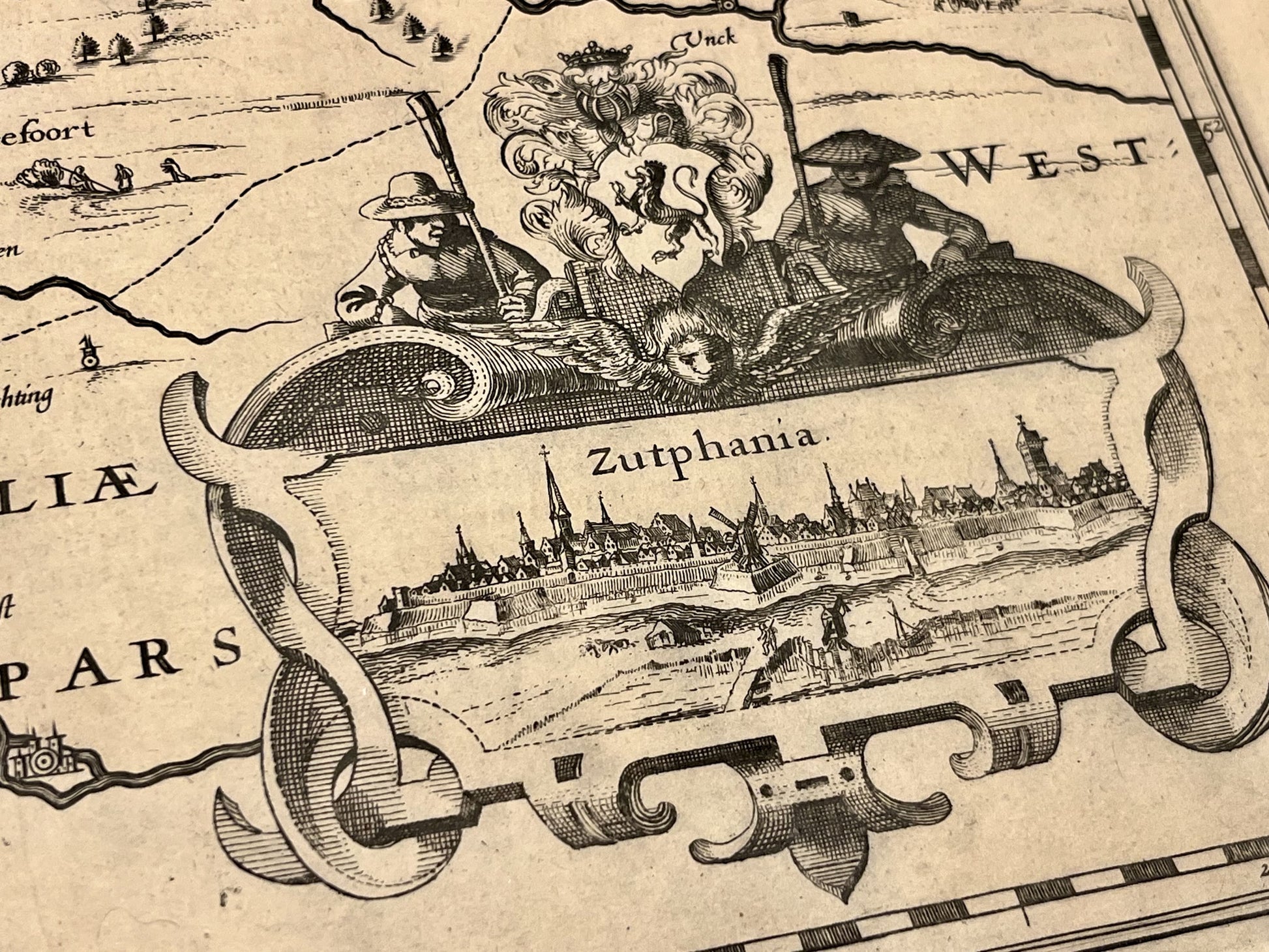 Carte ancienne Comte Zutphen Pays-Bas