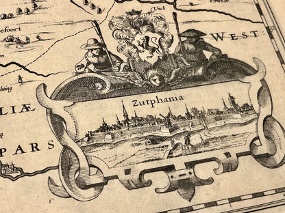 Carte ancienne Comte Zutphen Pays-Bas