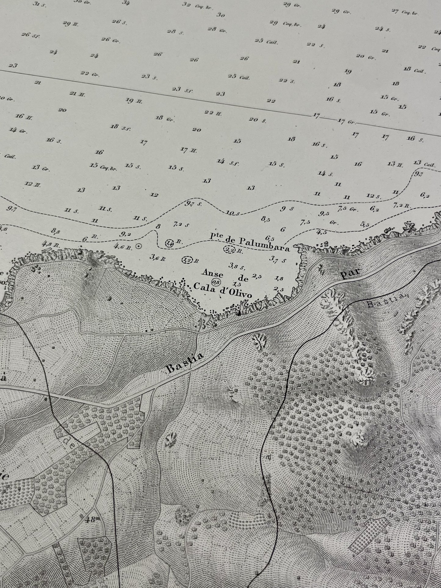 Carte ancienne Corse Ile Rousse