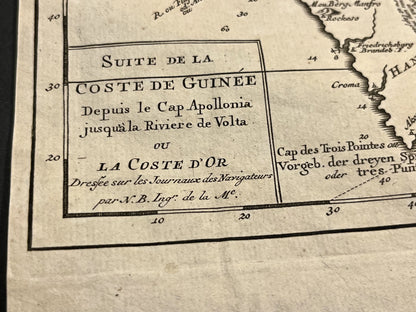 Carte ancienne Cote de Guinee Ghana