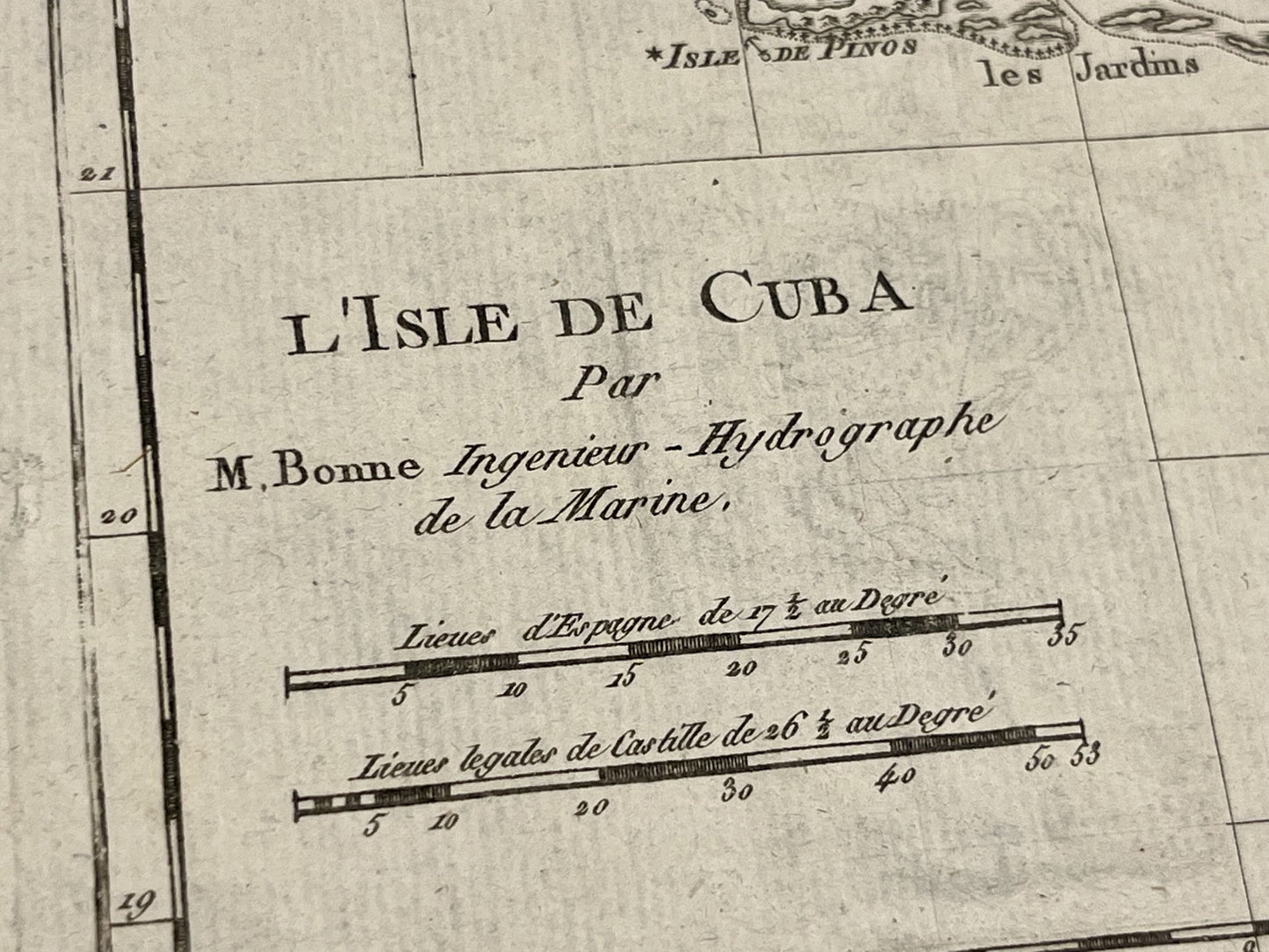 Carte ancienne Cuba