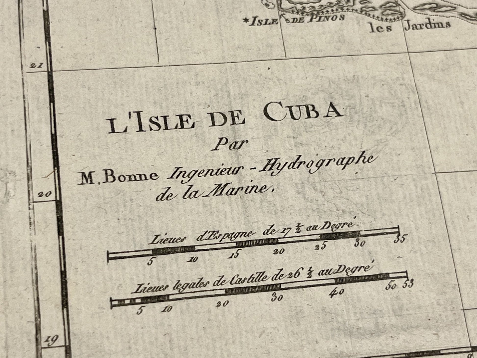 Carte ancienne Cuba