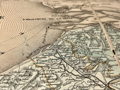 Carte ancienne Deauville Trouville Calvados