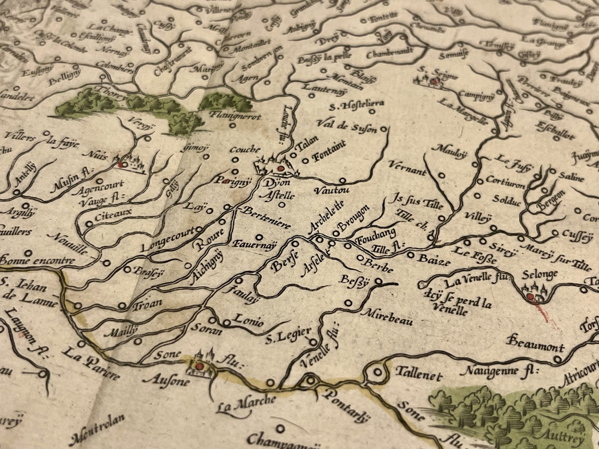 Carte ancienne Dijon par Mercator