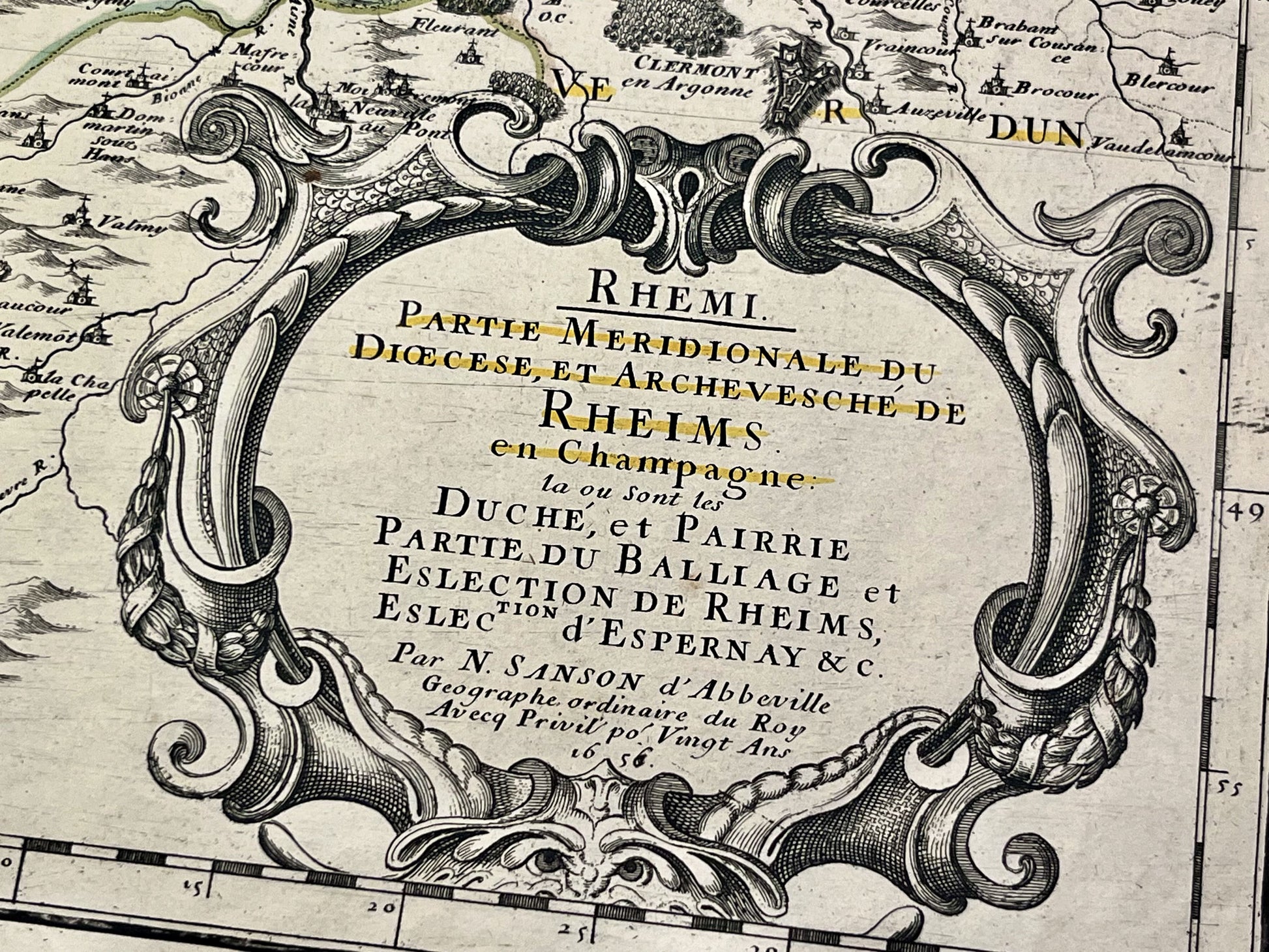 Carte ancienne Diocese Archeveche Reims