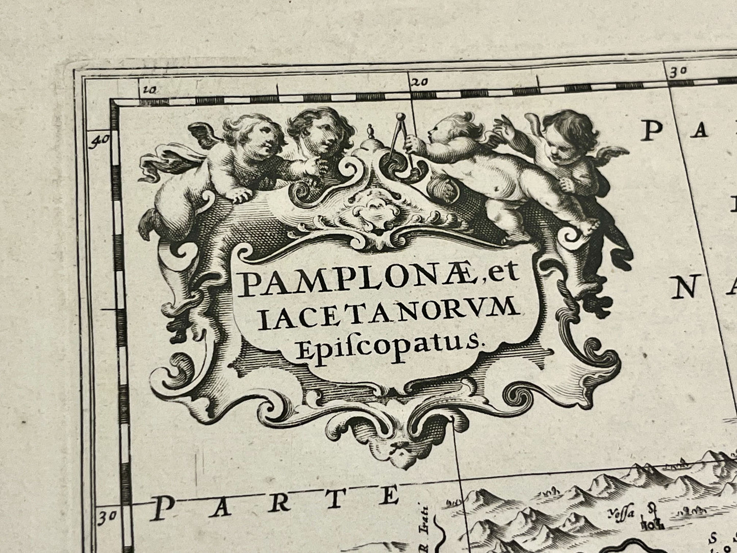 Carte ancienne Diocese Pampelune et Jaca