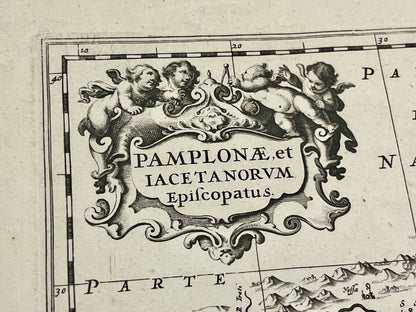 Carte ancienne Diocese Pampelune et Jaca