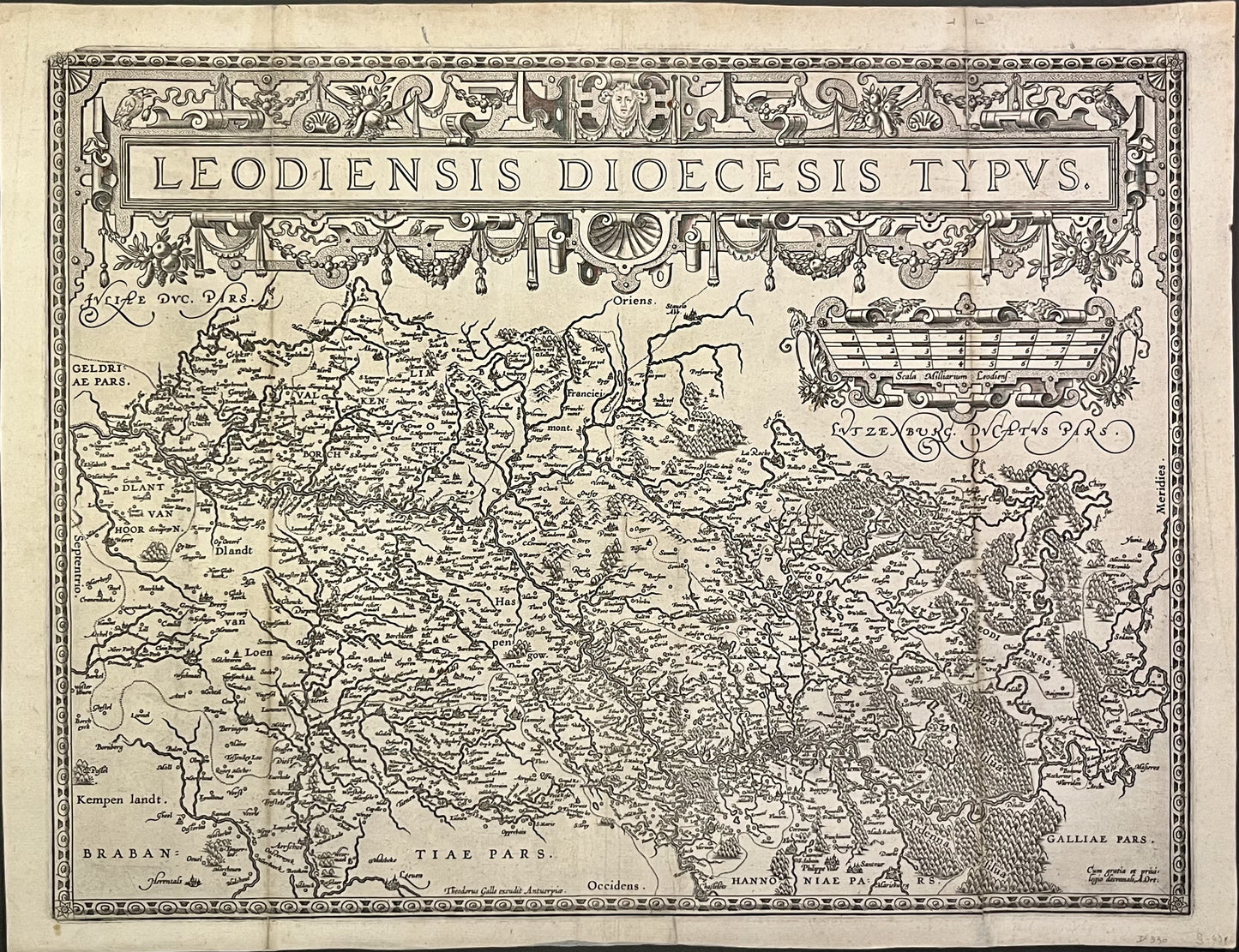 Carte ancienne Diocese de Liege