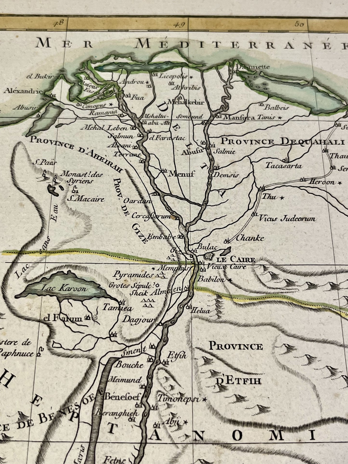 Carte ancienne Egypte