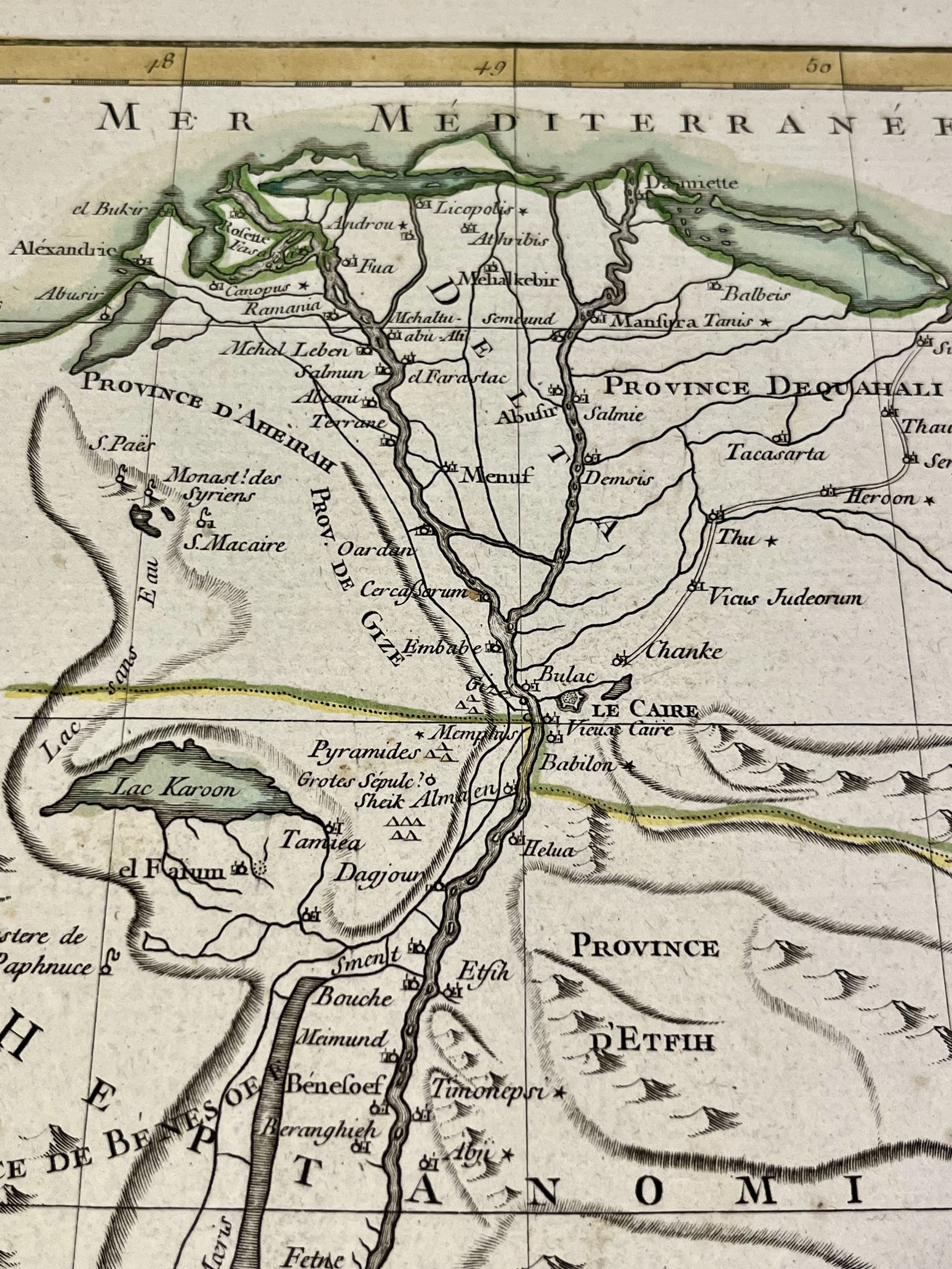 Carte ancienne Egypte