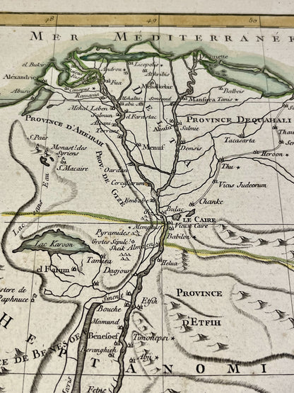 Carte ancienne Egypte