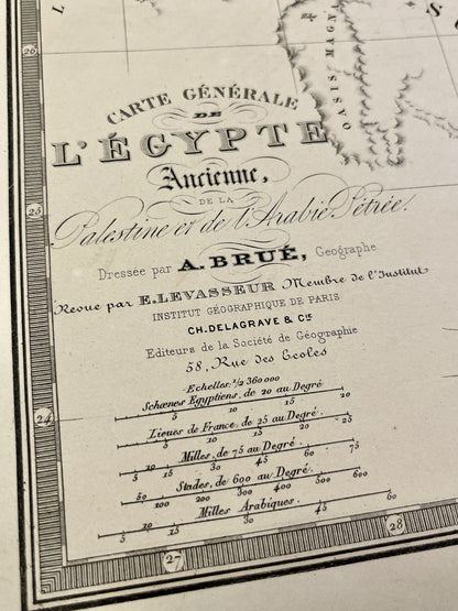 Carte ancienne Egypte antique par Brue