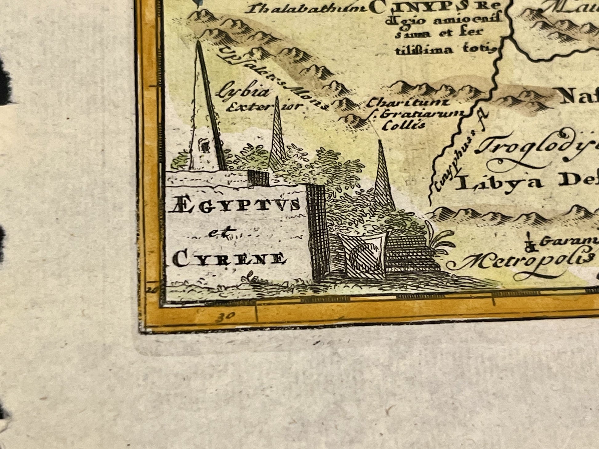 Carte ancienne Egypte et Cyrene par Cluwer