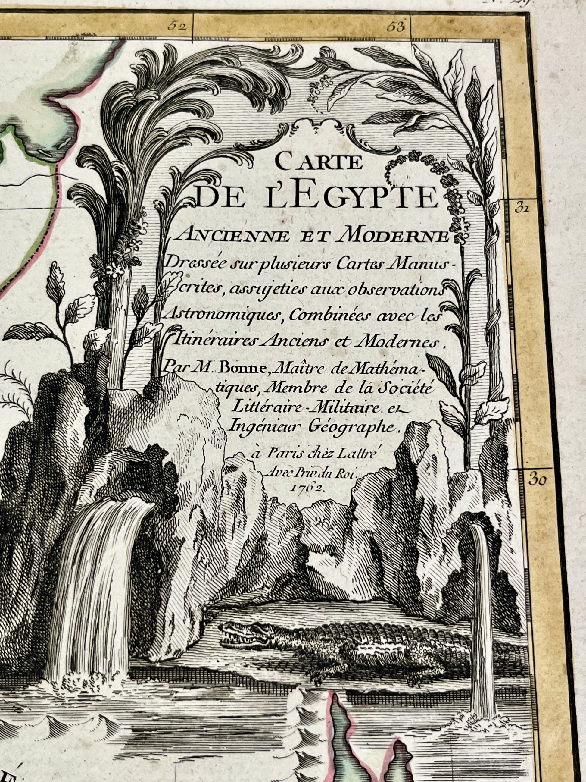 Carte ancienne Egypte par Rigobert Bonne