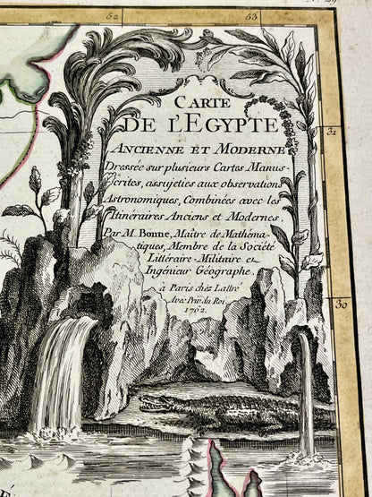 Carte ancienne Egypte par Rigobert Bonne