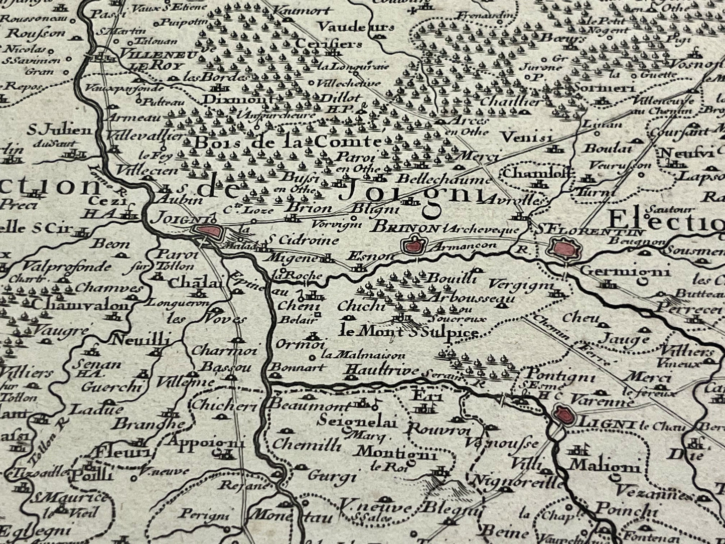 Carte ancienne Election de Joigny