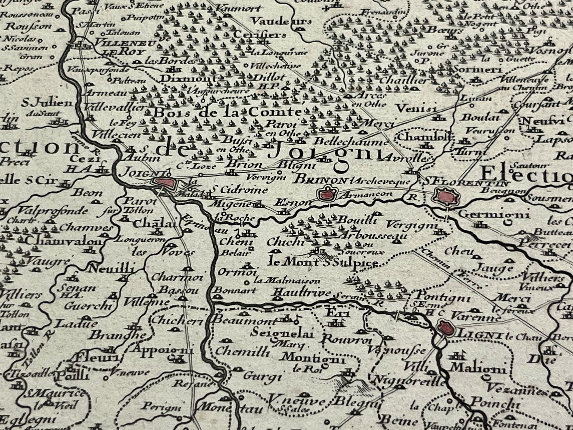 Carte ancienne Election de Joigny