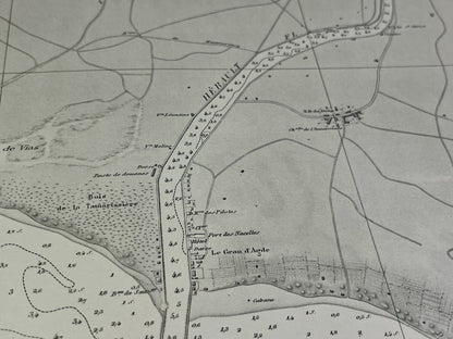 Carte ancienne Embouchure Herault