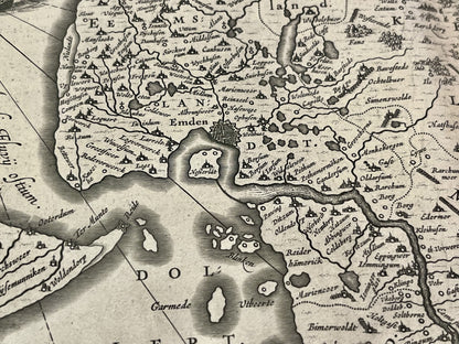 Carte ancienne Emden Allemagne