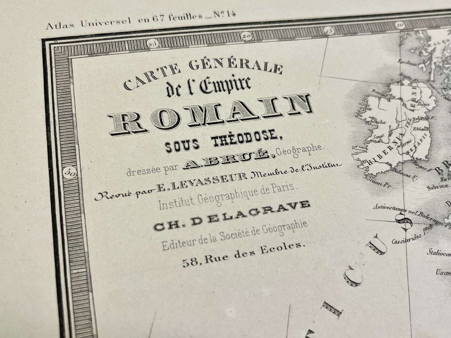 Carte ancienne Empire Romain par Brue