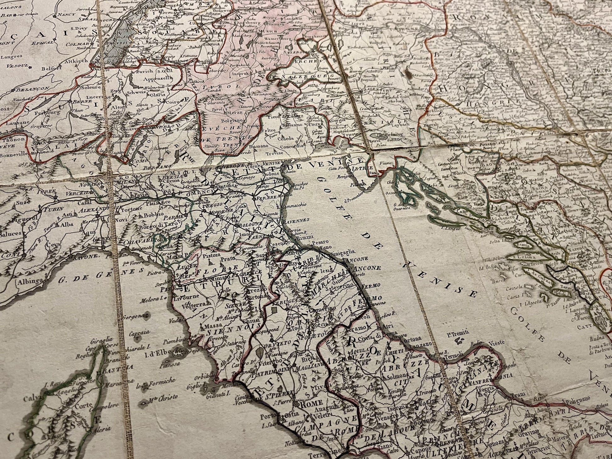Carte ancienne Europe napoleonienne