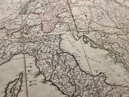 Carte ancienne Europe napoleonienne
