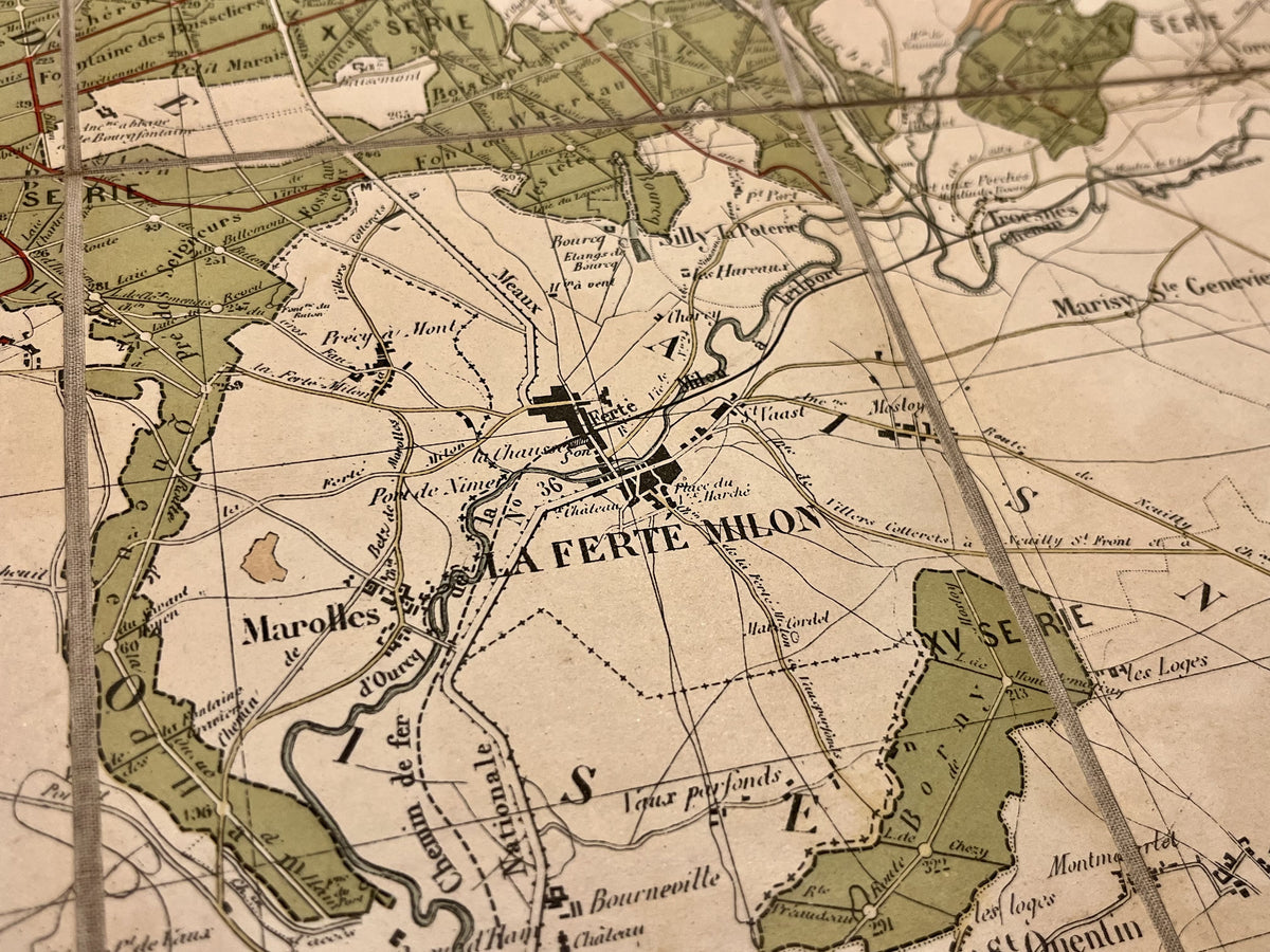 Carte ancienne Ferte-Millon Foret de Retz