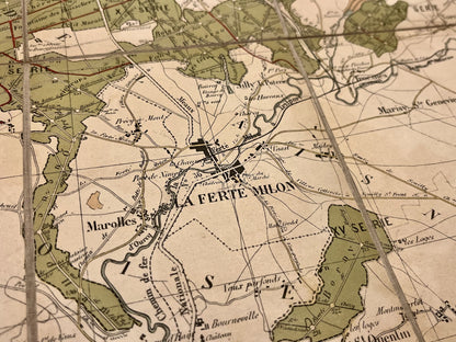 Carte ancienne Ferte-Millon Foret de Retz