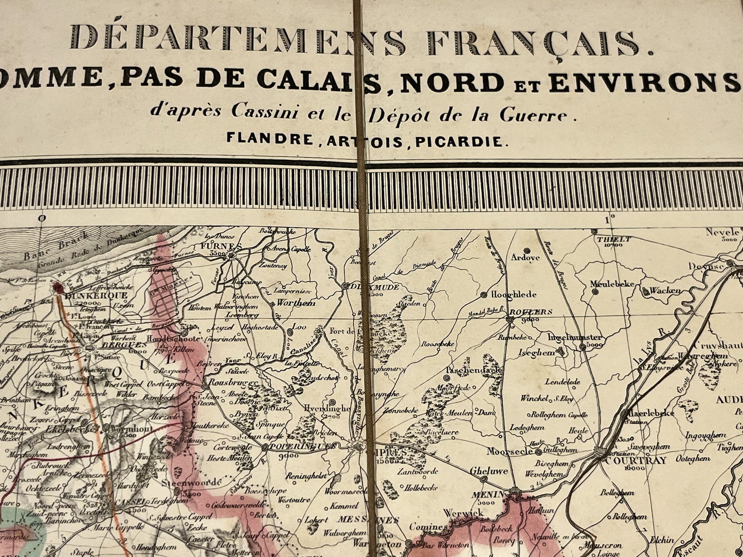 Carte ancienne Flandre Artois et Picardie
