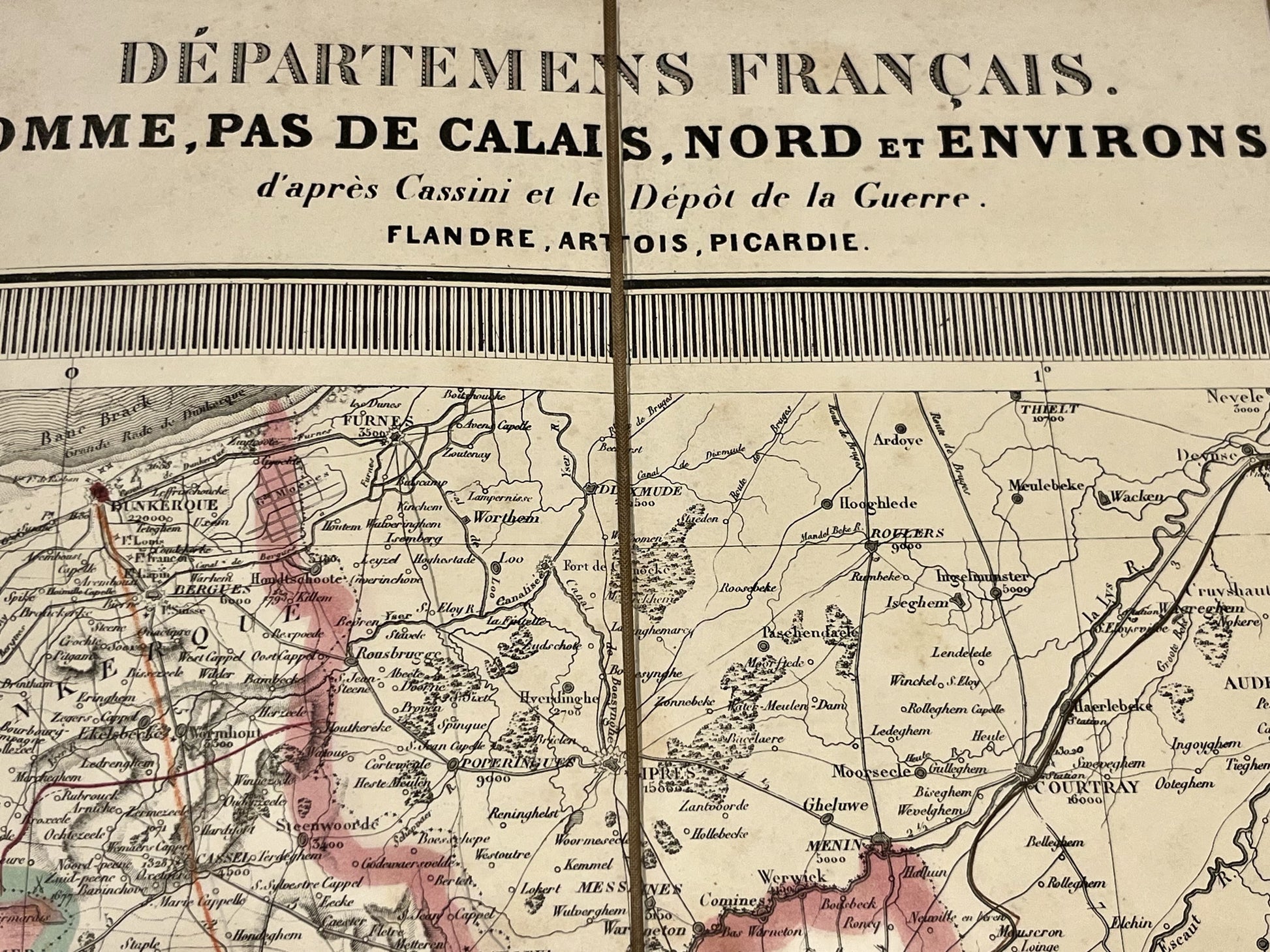 Carte ancienne Flandre Artois et Picardie
