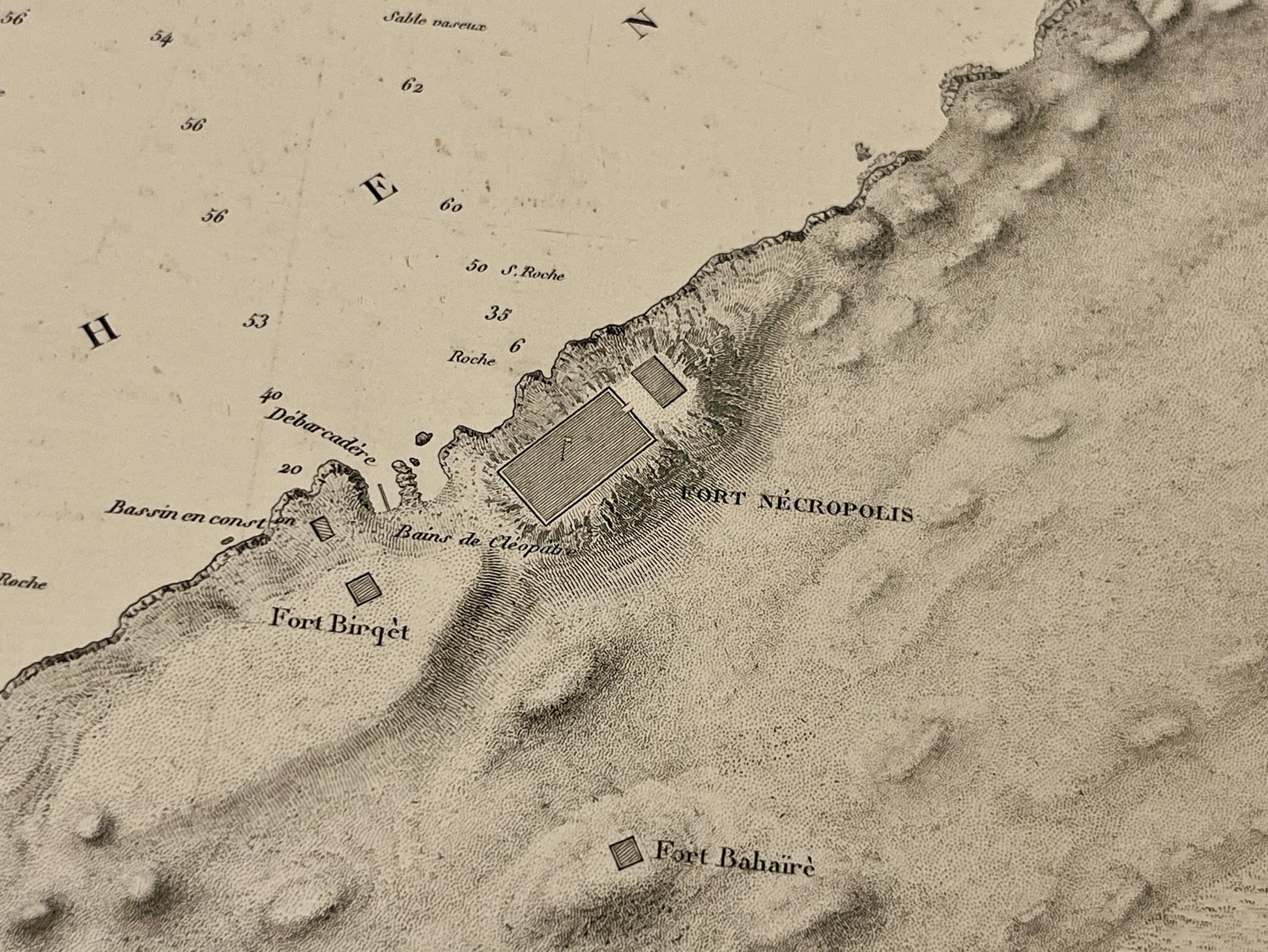 Carte ancienne Fort Necropolis Egypte
