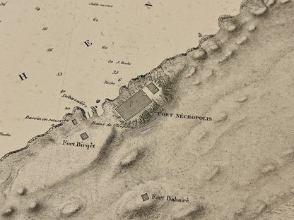 Carte ancienne Fort Necropolis Egypte