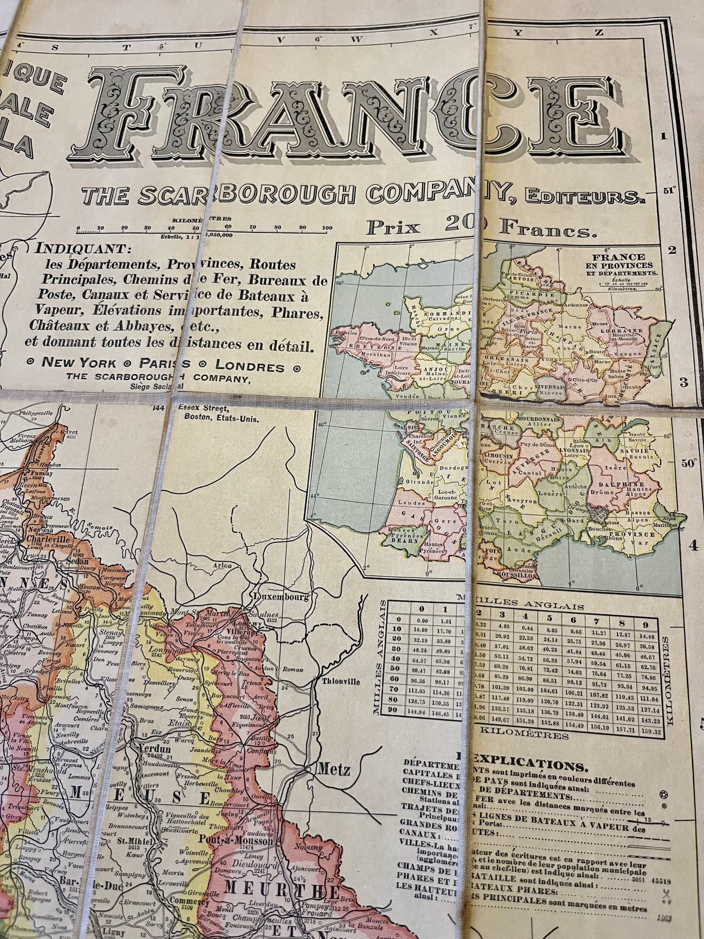 Carte ancienne France industrielle