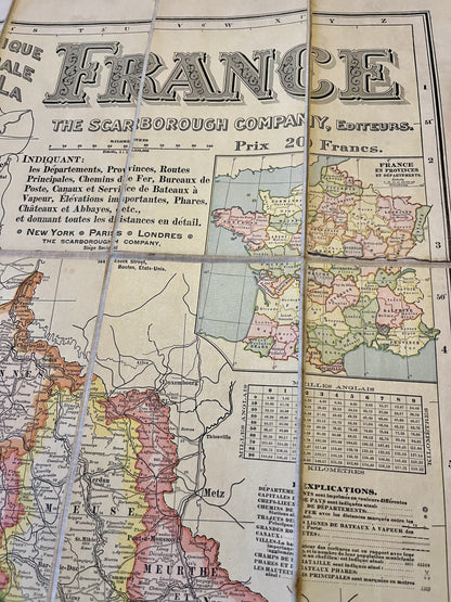 Carte ancienne France industrielle