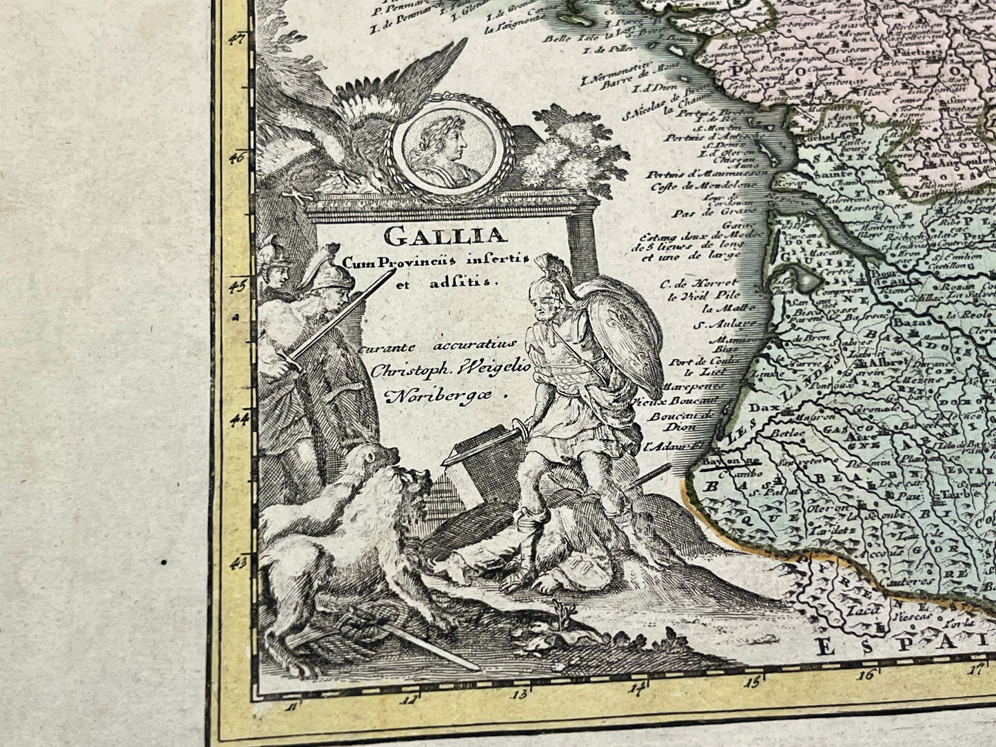 Carte ancienne France par Christoph Weigel