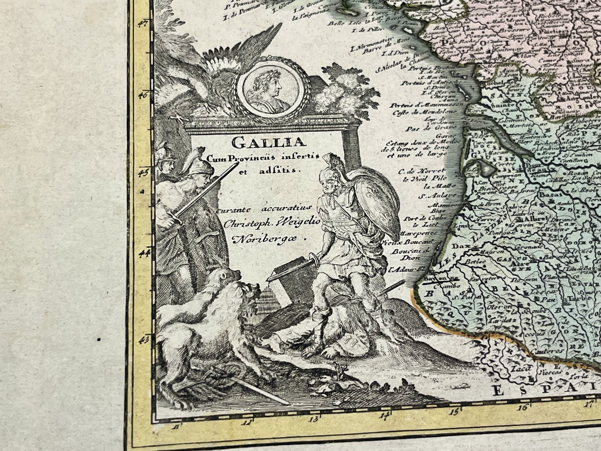 Carte ancienne France par Christoph Weigel