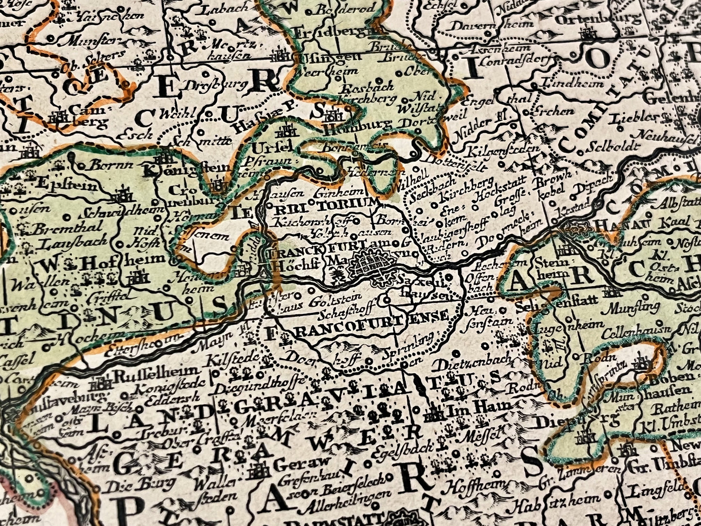 Carte ancienne Francfort