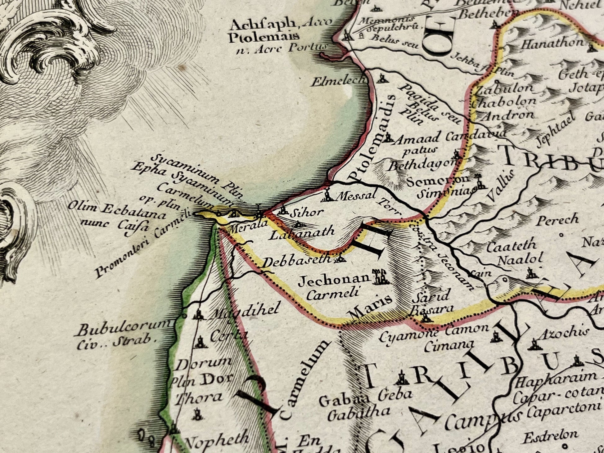 Carte ancienne Galilée