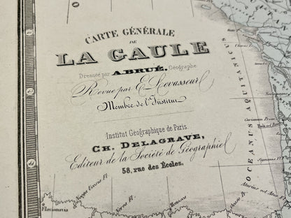 Carte ancienne Gaule par Brue