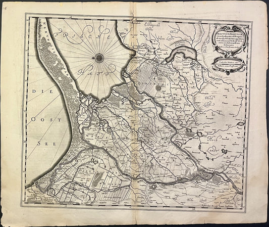 Carte ancienne Gdansk Elblag Pologne