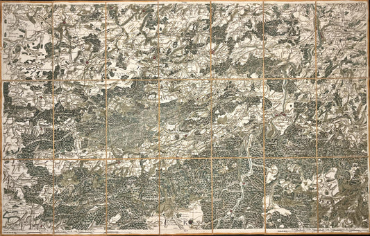 Carte ancienne Givet Dinan Chimay par Comte de Ferraris