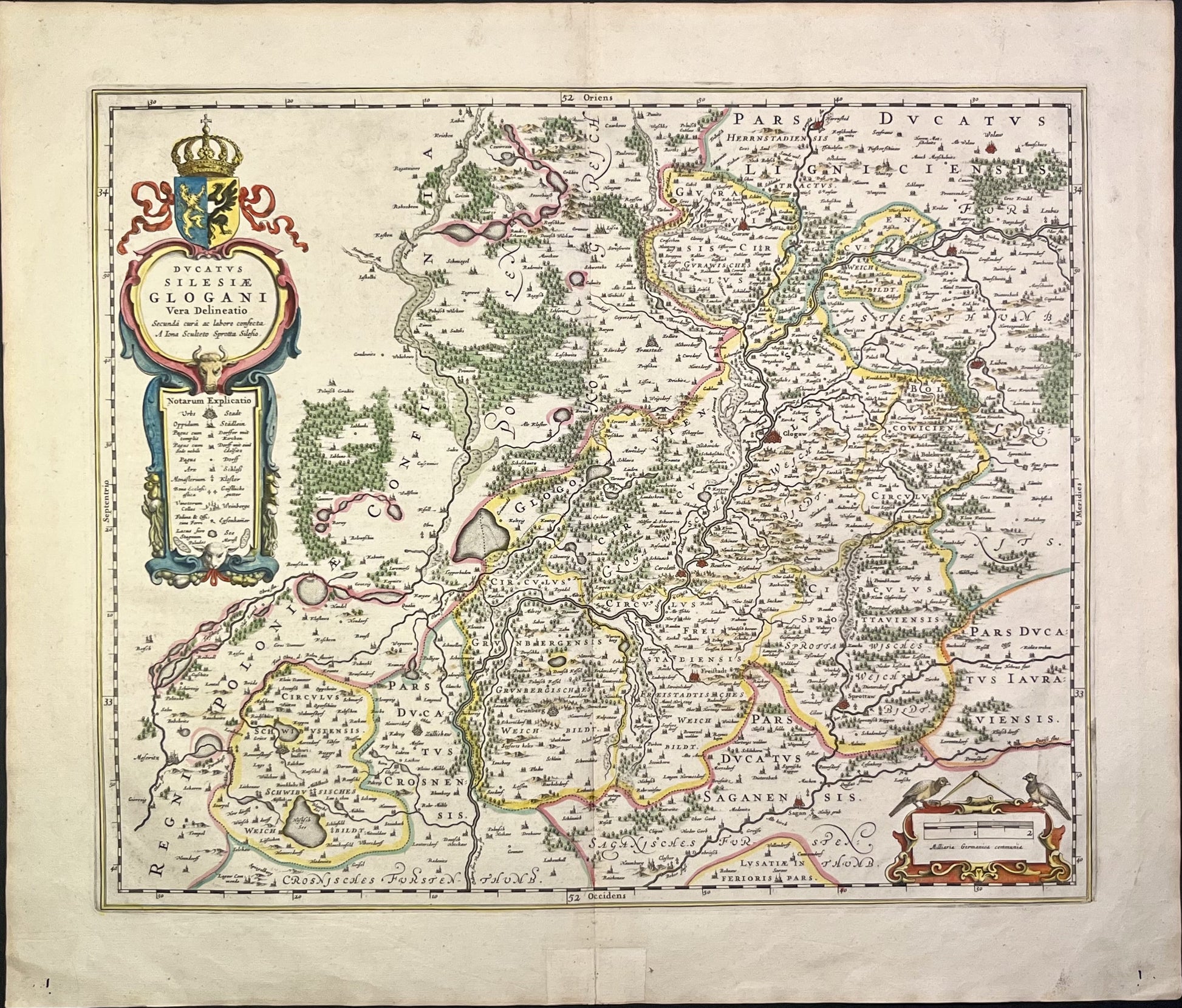 Carte ancienne Glogow Pologne