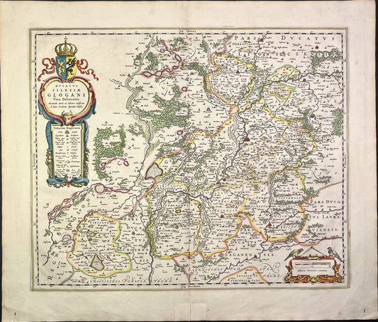 Carte ancienne Glogow Pologne