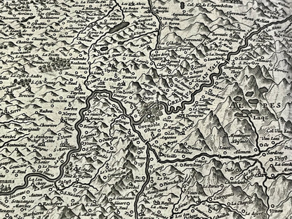 Carte ancienne Grenoble par Jean de Beins