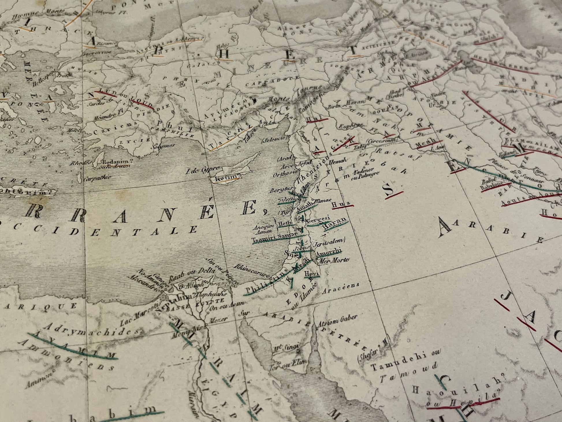 Carte ancienne Hebreux