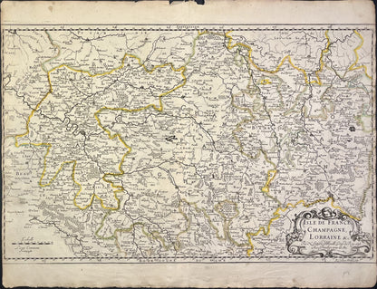 Carte ancienne Ile-de-France Champagne Lorraine