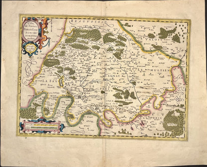Carte ancienne Ile-de-France Hondius Mercator