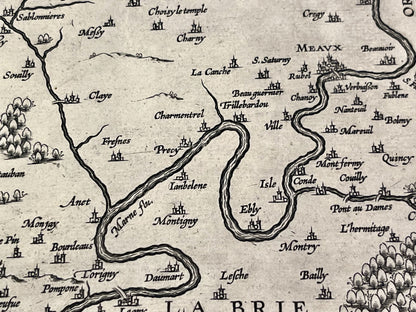 Carte ancienne Ile-de-France Meaux